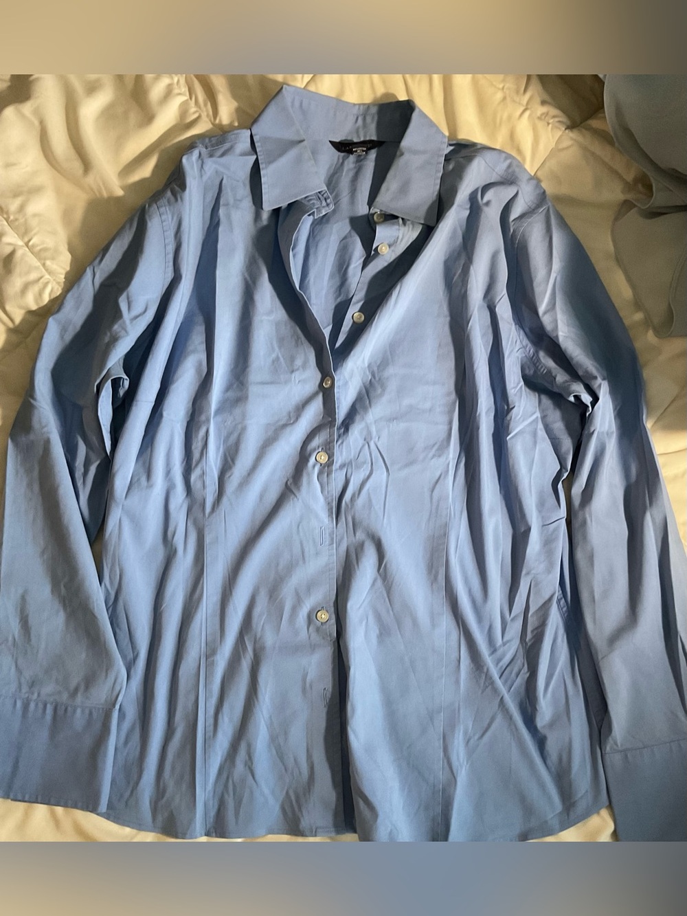 Lands' End Light Blue Men's Button-Up Dress Shirt